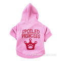 princess style pink hoodies small dog clothes